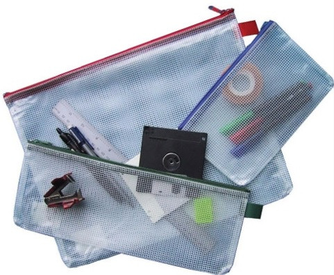 Heavy Duty Mesh Zip Bag Black Coloured Zip 350 Mayfair Stationers