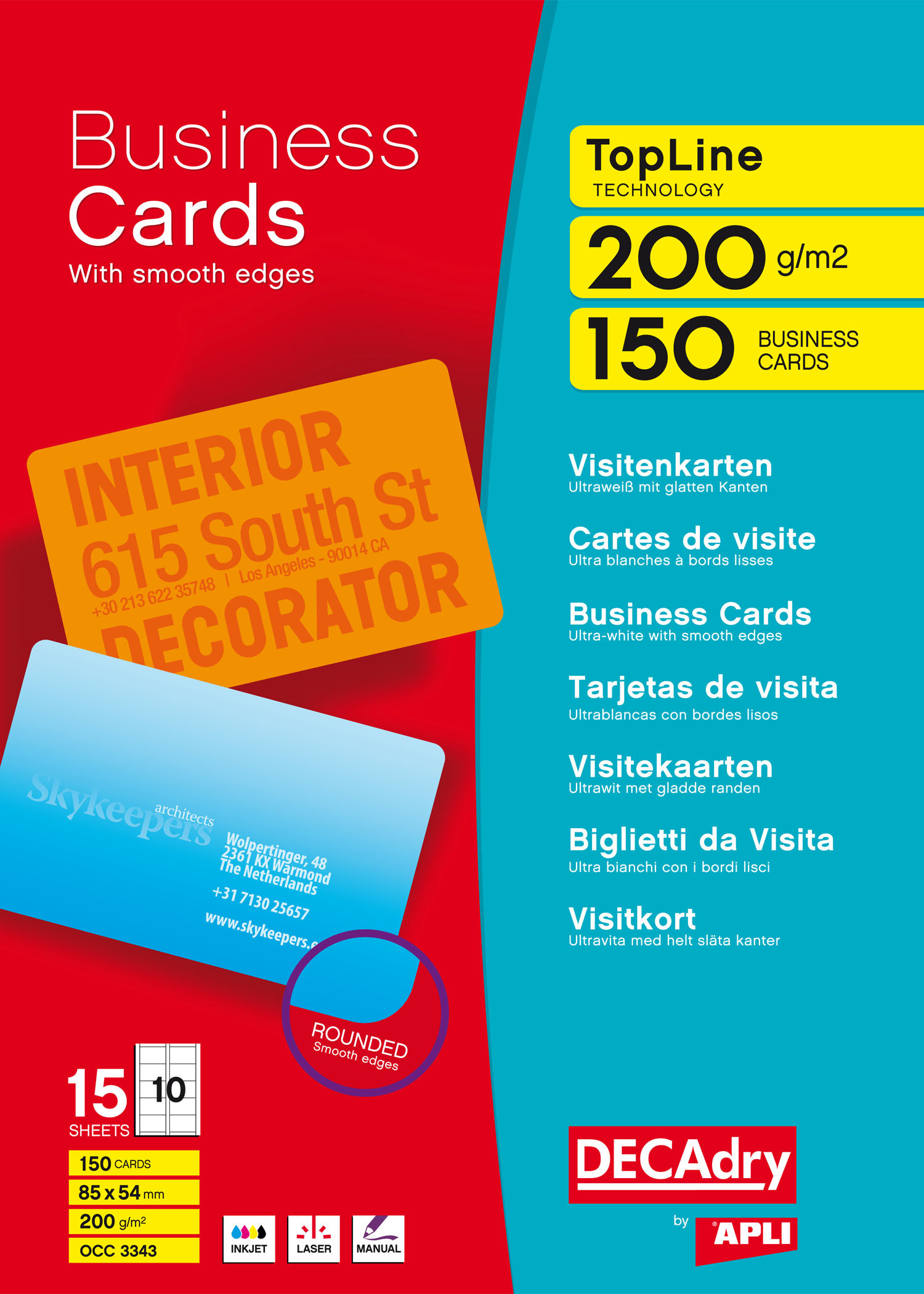 Decadry Business Cards 200gsm Pack Of 150