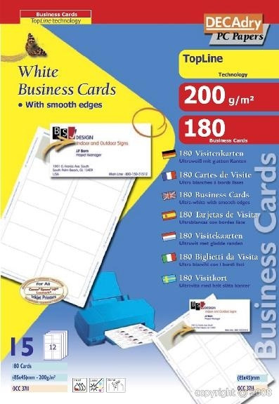 Decadry Business Cards 200gsm Pack Of 180