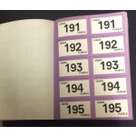Ivy Raffle and Cloakroom Tickets, 1-1000, Purple