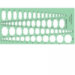 Linex Ellipse Template, Pen:0.5mm, Size:260x128mm