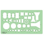 Linex Electro Template 1184, Size:165x95mm. Each