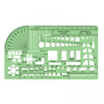 Linex Universal Architecture Template, Size:200x115mm