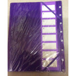 Snopake Elasticated 8 Part File, Purple