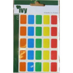 Ivy Self Adhesive Labels. Size 12 x 18mm. Assorted colours. Pack of 125. Each