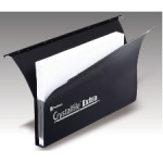 Twinlock Crystalfile Extra Secura Foolscap Wide 30mm Capacity Black, Box of 20