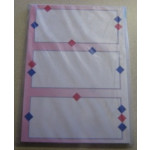 Decorative 3 Fold Paper - Geometric Pink