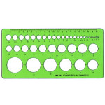 Jakar Circle Template, 1mm up to 36mm Metric Ruler Edge 4006