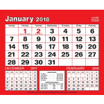 Salmon Large Boldtype Calendar 2018