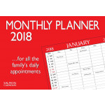 Salmon Monthly Planner Calendar 2018