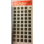 Decadry Super Transfers, individual sheets, Black/Gold/White, Each