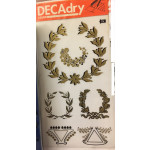 Decadry Super Transfers, individual sheets, Black/Gold, Each