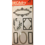 Decadry Super Transfers, individual sheets, Black/Gold, Each