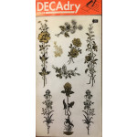 Decadry Super Transfers, individual sheets, Black/Gold, Each