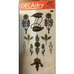 Decadry Super Transfers, individual sheets, Black/Gold/White, Each