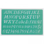 Linex Italic Letter Stencil, 20mm, Upper/Lower Case Letters, Numbers & Symbols.