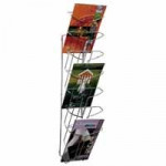 Alba Wall Mounted 7 Tier Literature Holder. Chrome