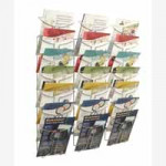 Alba Wall Mounted 7 Tier 21 Pocket Literature Holder.