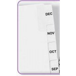 Avery Reverse Mylar Dividers, A4, White, December - January