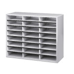 Fellowes A4 Literature Organiser, 24 Compartments, Dove Grey