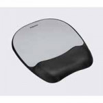 Fellowes Memory Foam Mouse Pad, Silver Streak
