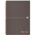 Black N Red Matt Black Notebook. A4. Ruled. Wiro bound. Pack of 5