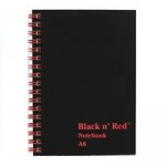 Black N Red Wiro Bound Soft Cover Notebooks