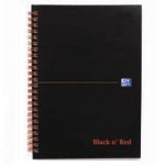 Black N Red Wiro Bound Notebook with Hardback Covers