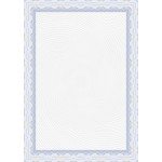 Decadry Certificate Paper, Spiral Blue