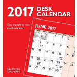 Salmon Boldtype Desk Calendar 2017