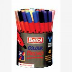 Berol Colour Broad Fibre Tip Pens