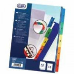Elba Multicoloured Mylar Reinforced Indexes - A4 and A4 Extra Wide