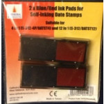 Replacement 2 colour stamp ink pad for Cathedral 4 in 1 / 12 in 1. Red/Blue. Pack of 2 Pads