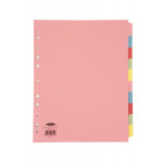 Concord Subject Divider. A4 Extra Wide 10 Part. 25 Set Multipack.