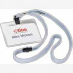 Durable Visitor Badge with Necklace, Pack of 10