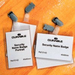 Durable Security Name Badge Portrait & Landscape PK25