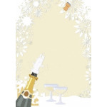 Decadry Illustration Christmas Themed Paper - Champagne