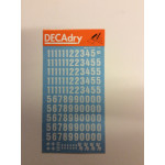 Decadry Transfers No13, 48pt, 12mm, 0.472inch, White, Pack of 12 sheets