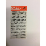 Decadry Transfers No67, 24pt, 6mm, 0.236inch, Black