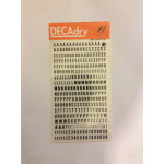 Decadry Transfers No8, 24pt, 6mm, 0.236inch, Black, Pack of 12 sheets