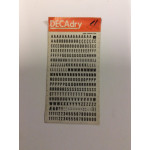 Decadry Transfers No8, 24pt, 6mm, 0.236inch, Black