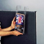 Deflecto Linking Wall File Bracket. Clear. Pair
