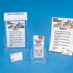 DEFLECTO LITERATURE HOLDERS WITH RIGID COPY PROTECTOR