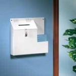 Deflecto Suggestion Box White, Each.