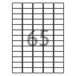 Decadry Labels, Sheet of 65 with Round Corners