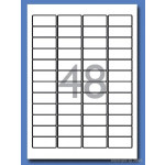 Decadry White Labels 45.7x21.2mm With Round Corners, Pack of 4800 labels