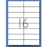 Decadry White Labels 105x37.1mm With Square Corners, Pack of 480 labels