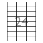 Decadry White Labels 63.5x33.9mm With Round Corners, Pack of 720 labels