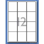 Decadry White Labels 63.5x72mm With Round Corners, Pack of 1200 labels