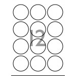 Decadry Circular Adhesive Labels, Diameter 60mm